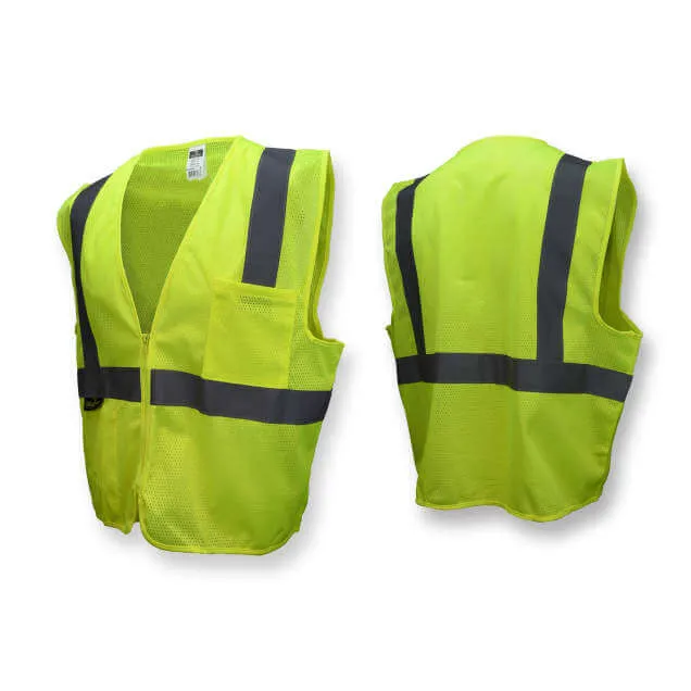 Radians SV2ZGM Economy Type R Class 2 Mesh Green Safety Vest with Zipper