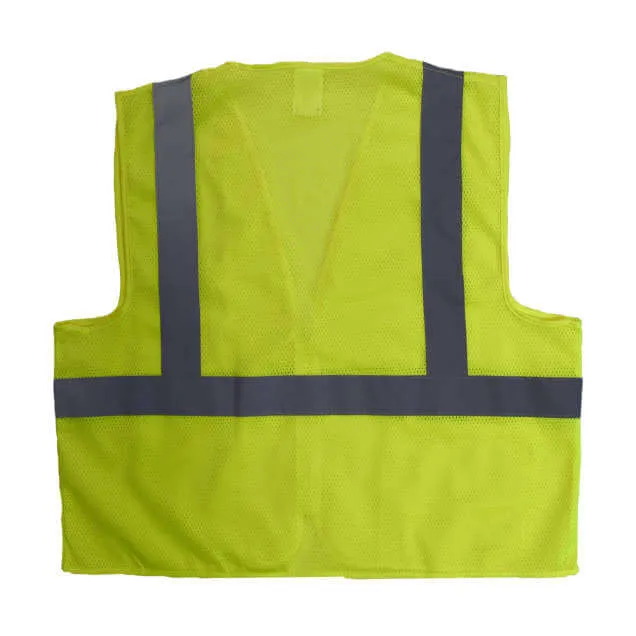 Radians SV2ZGM Economy Type R Class 2 Mesh Green Safety Vest with Zipper