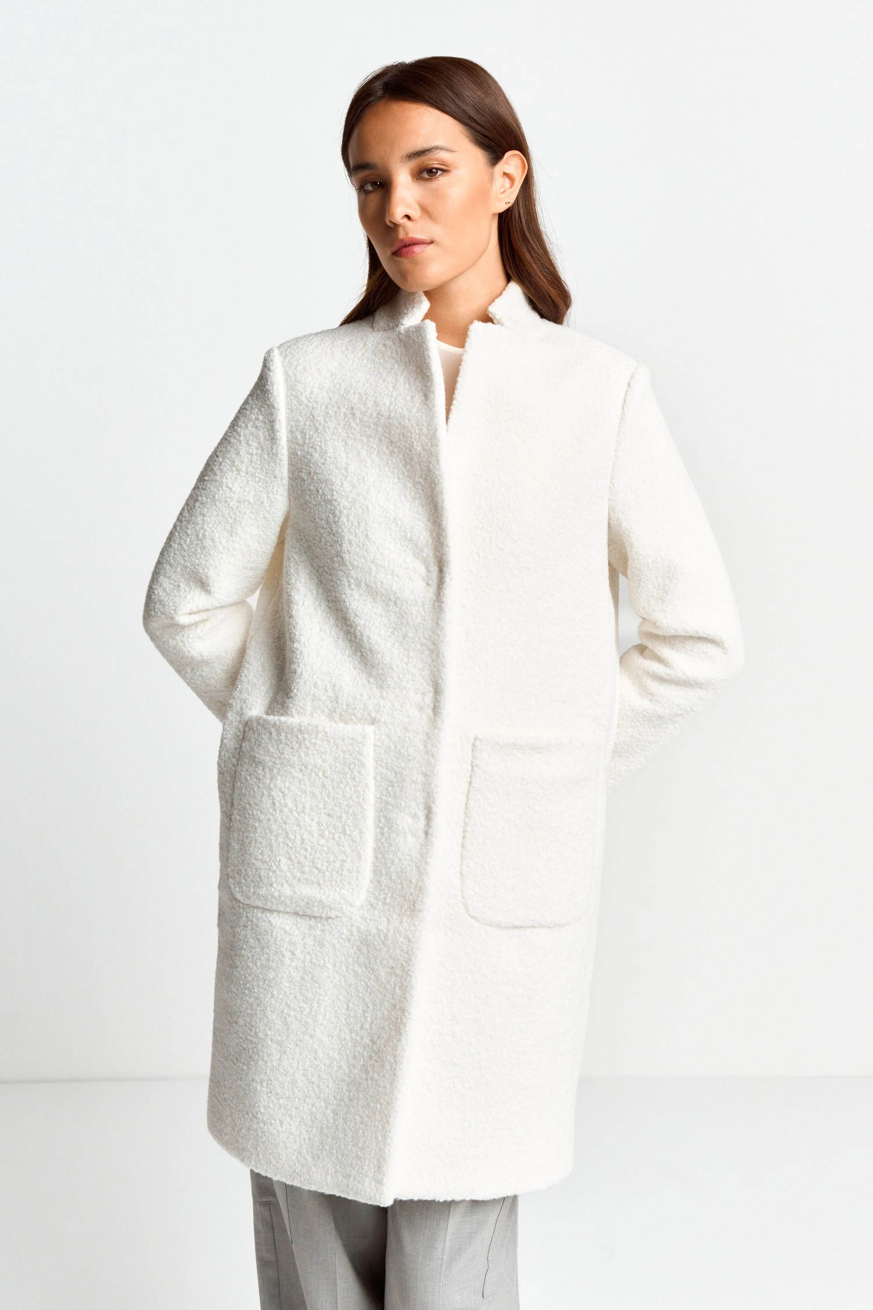 RICH&ROYAL TEDDY COAT PEARL WHITE 2408-822