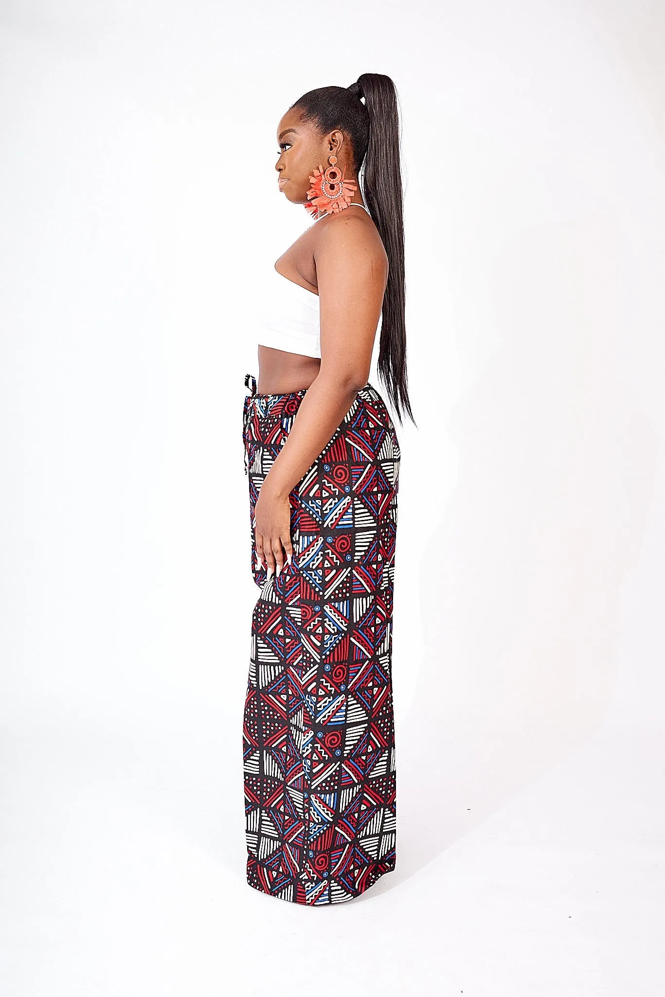 SALE SUBOMI AFRICAN PRINT WIDE LEG PANTS