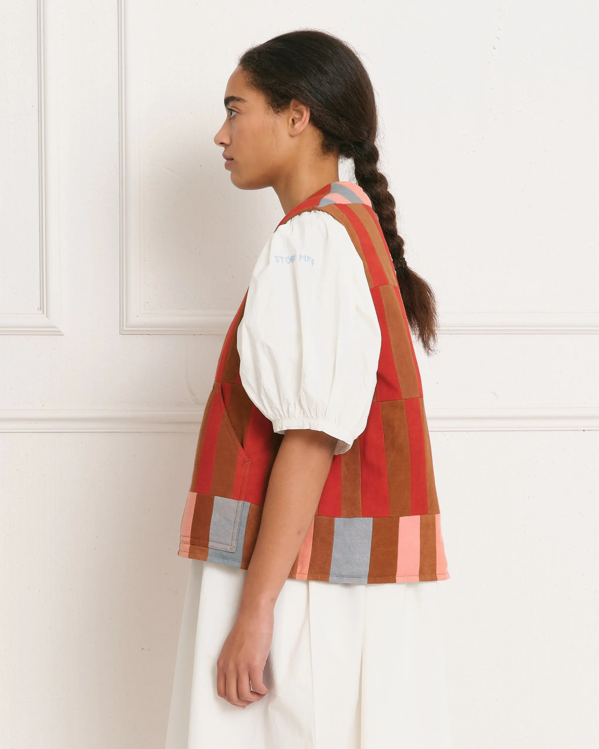 Saturn Vest - Stripe Patchwork