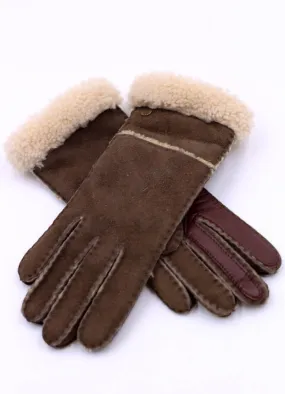 Sheepskin Exposed  Slim Tech Glove in Slate Curly by UGG