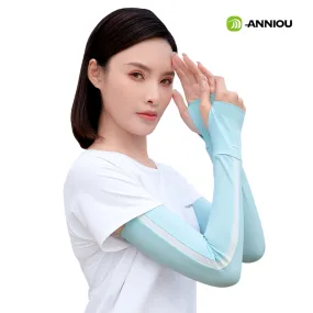 Sidiou Group Fashion Cooling Ice Slik Sleeves Breathable Women's Cycling Running Arm Gloves Summer UPF50 UV Protection Arms Sleeve Men