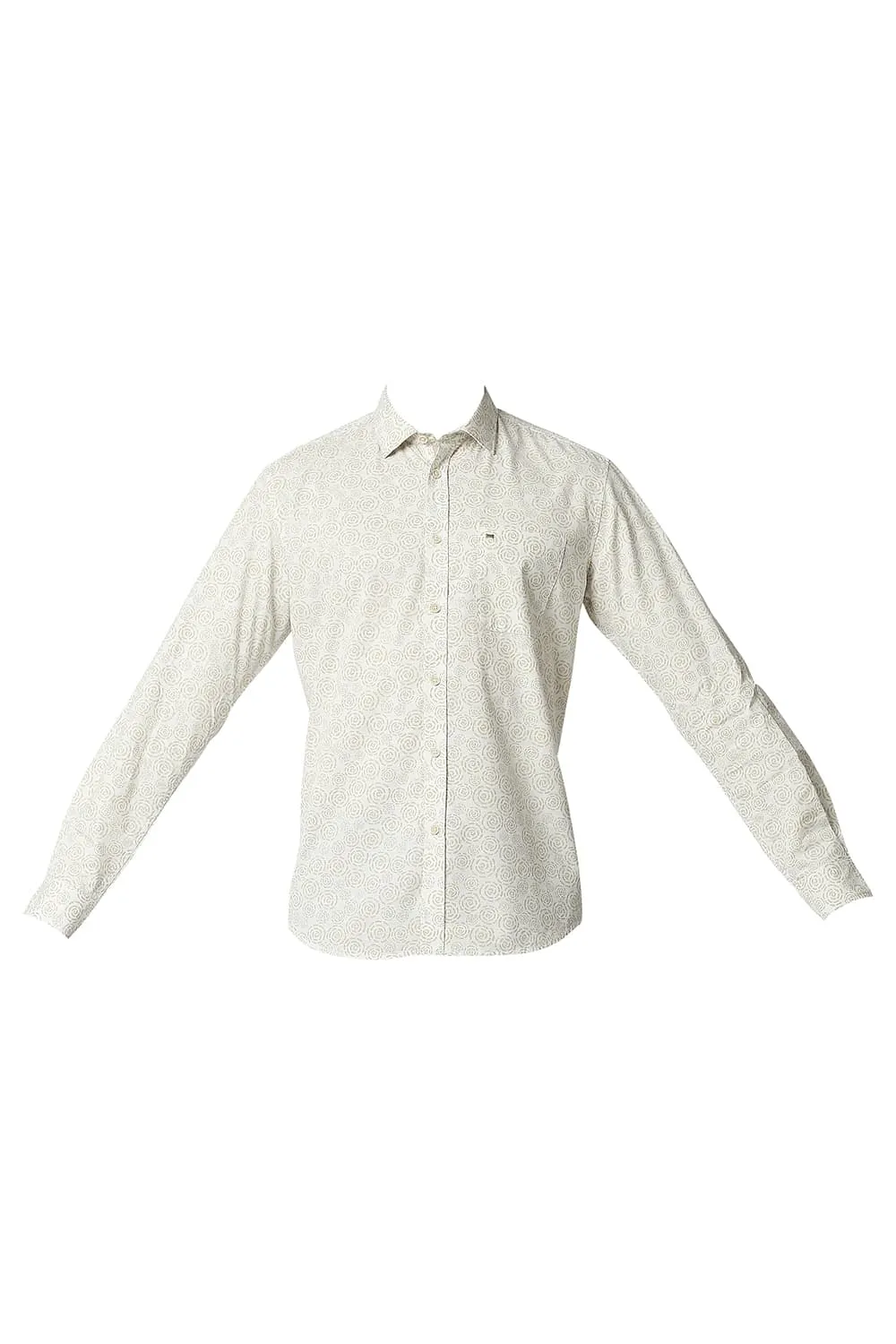 Slim Fit Slub Printed Shirt