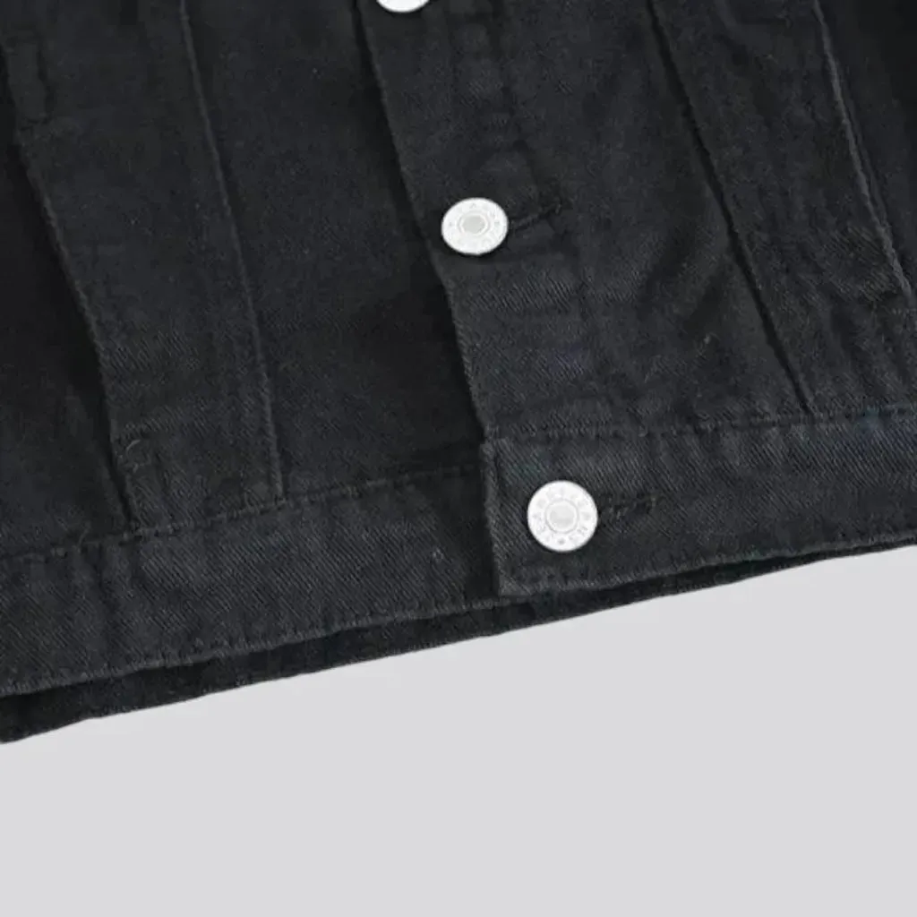 Slim men's jean vest