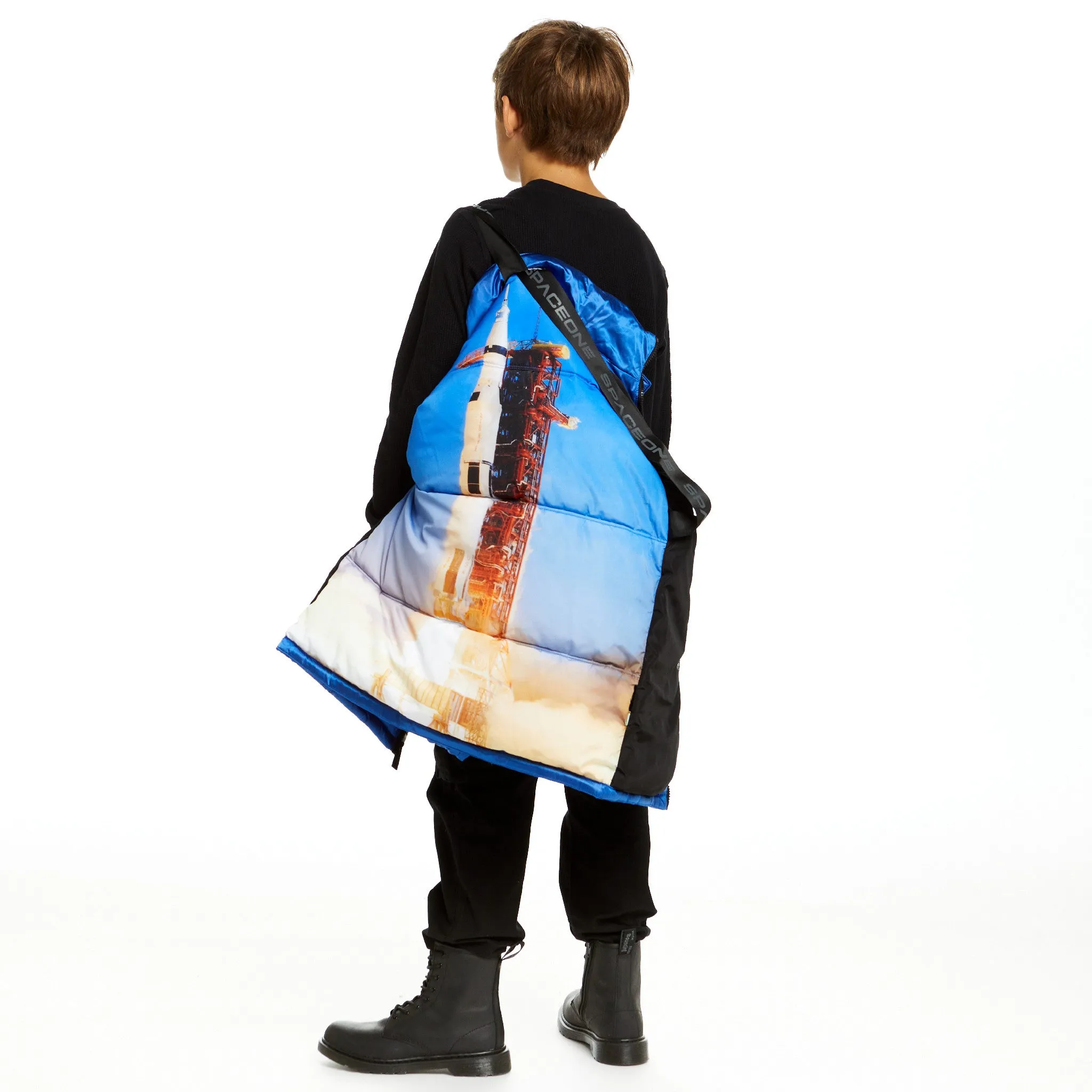 SPACEONE x Andy & Evan® | Galactic Puffer Jacket | Astronaut Blue