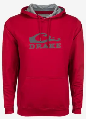 Stacked Logo Hoodie in Chili Pepper Red by Drake