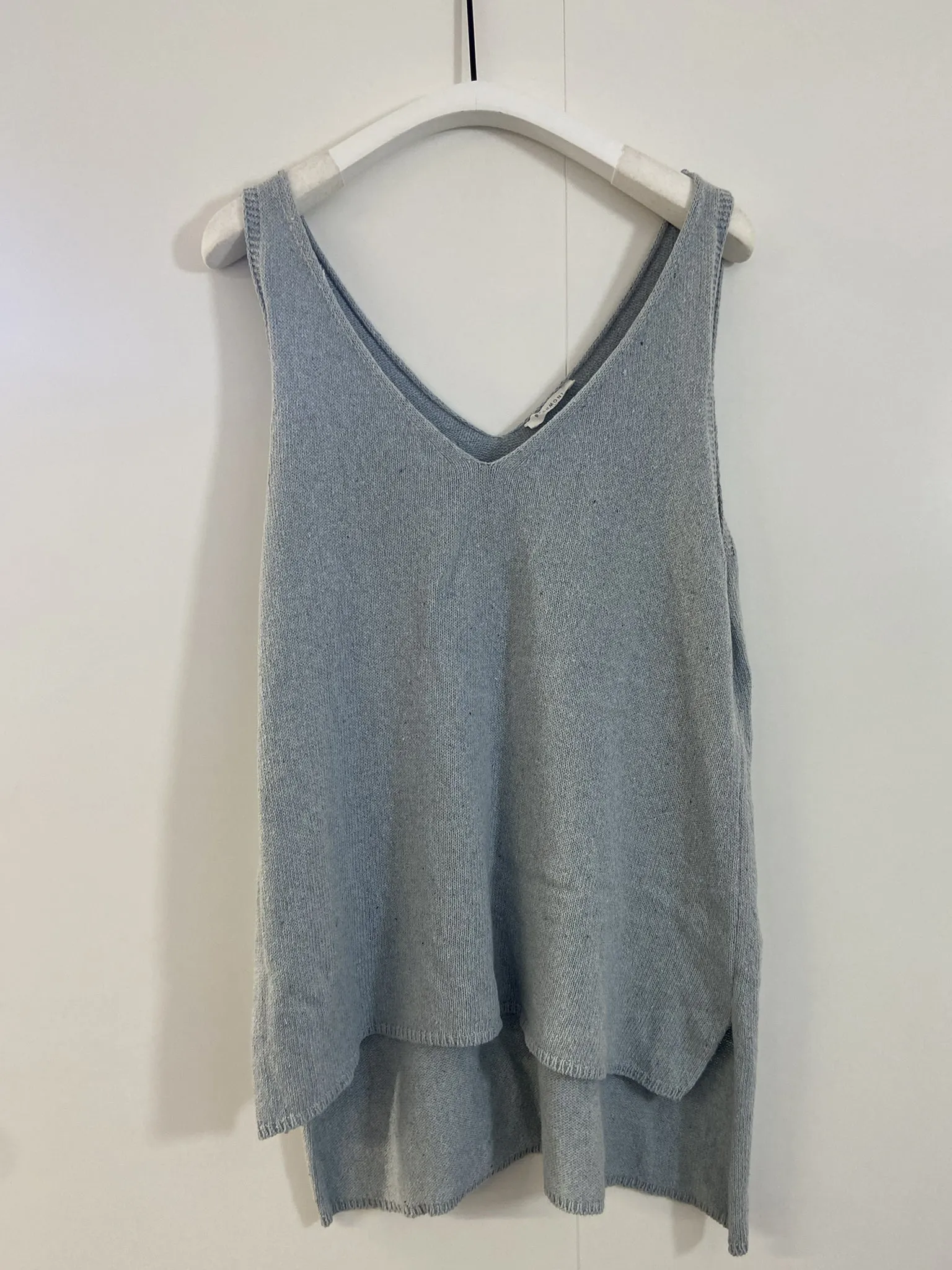 Stella Recycled Cotton Top in Pale Blue M