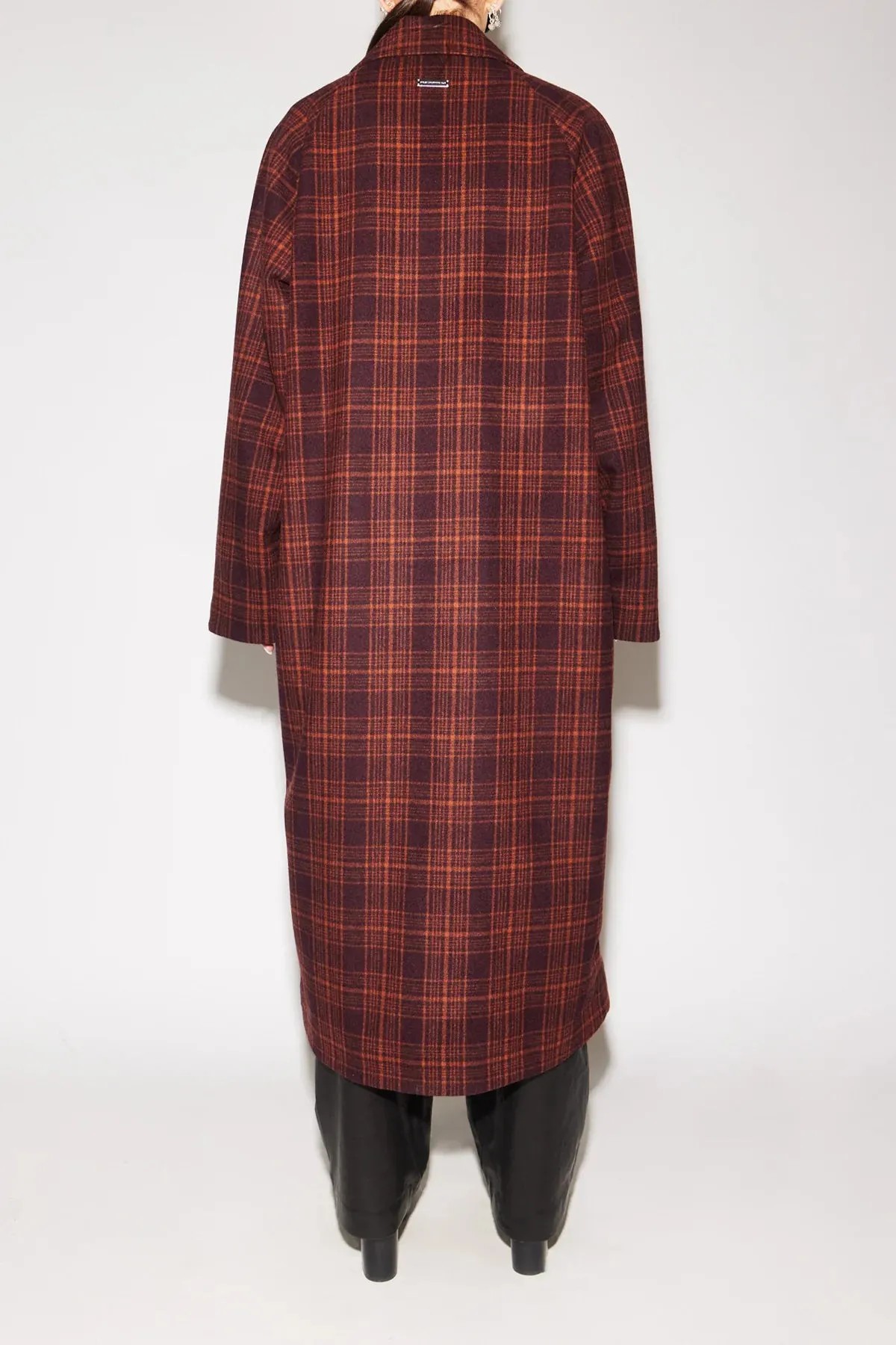 Stolen Girlfriends Club Gravity Check Coat - Crimson