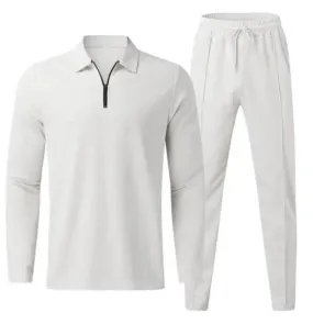 Summer Men's Monochrome Two-piece Sports Set L X5089107