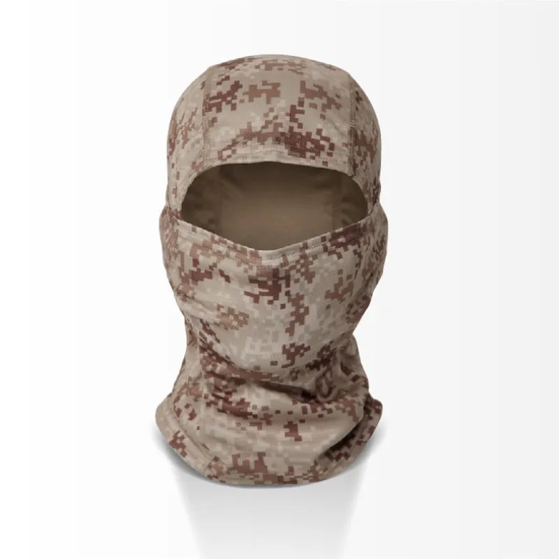 Taktisk kamouflage Balaclava Hatt Helmask Skidåkning Cp Cykling Jakt Huvud Nackskydd Hjälm Liner Keps Militär Män Scarf