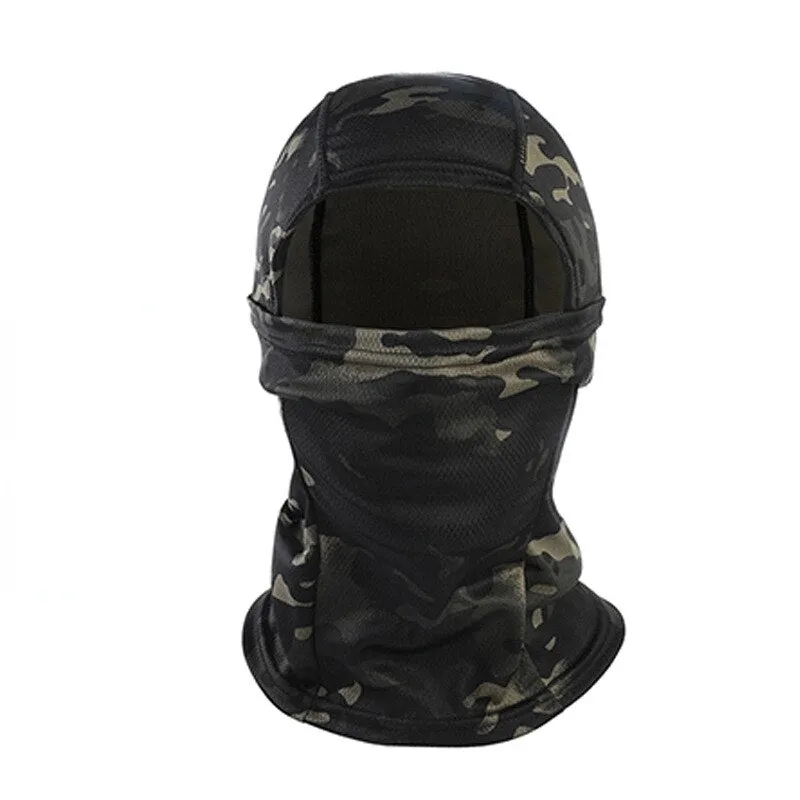 Taktisk kamouflage Balaclava Hatt Helmask Skidåkning Cp Cykling Jakt Huvud Nackskydd Hjälm Liner Keps Militär Män Scarf