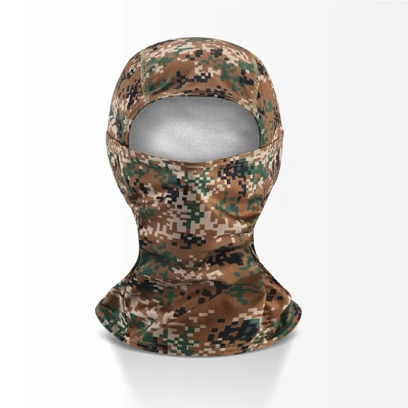 Taktisk kamouflage Balaclava Hatt Helmask Skidåkning Cp Cykling Jakt Huvud Nackskydd Hjälm Liner Keps Militär Män Scarf