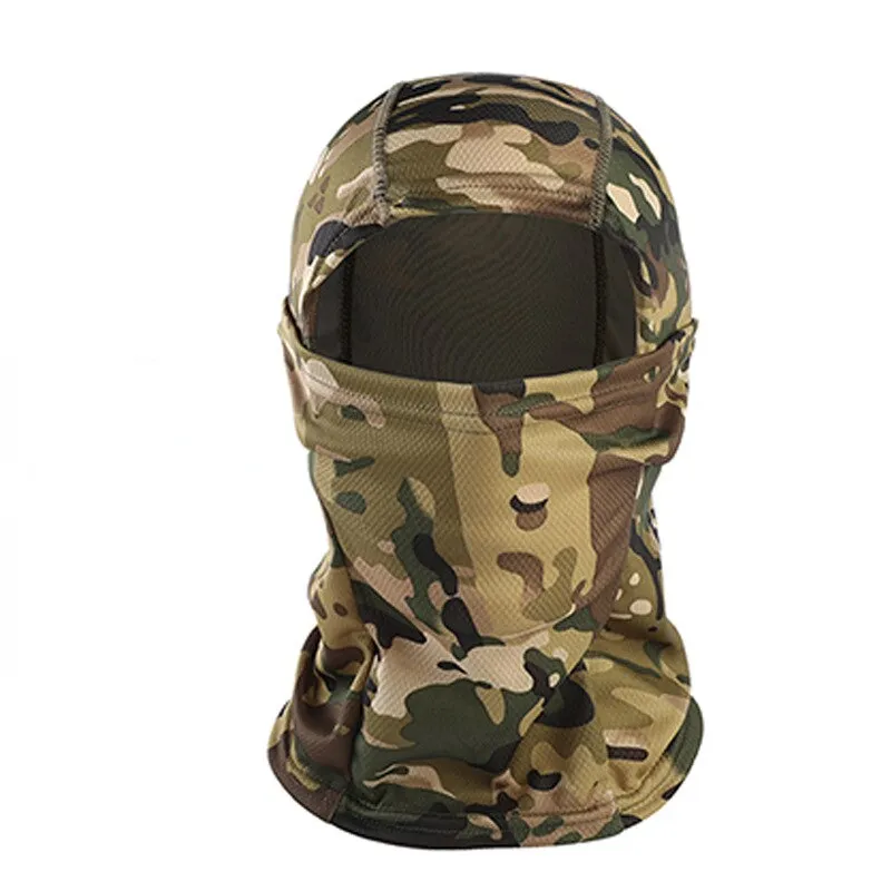 Taktisk kamouflage Balaclava Hatt Helmask Skidåkning Cp Cykling Jakt Huvud Nackskydd Hjälm Liner Keps Militär Män Scarf