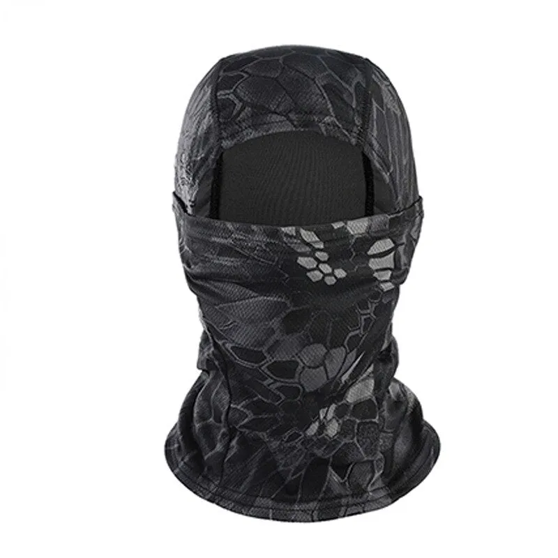 Taktisk kamouflage Balaclava Hatt Helmask Skidåkning Cp Cykling Jakt Huvud Nackskydd Hjälm Liner Keps Militär Män Scarf