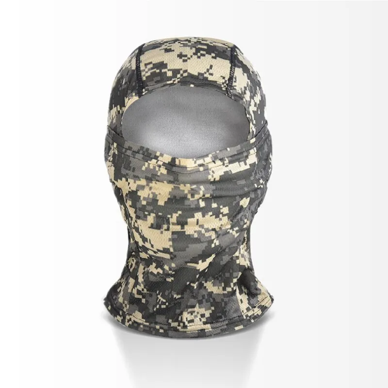 Taktisk kamouflage Balaclava Hatt Helmask Skidåkning Cp Cykling Jakt Huvud Nackskydd Hjälm Liner Keps Militär Män Scarf