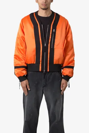 Taped Bomber Jacket - Orange/Black