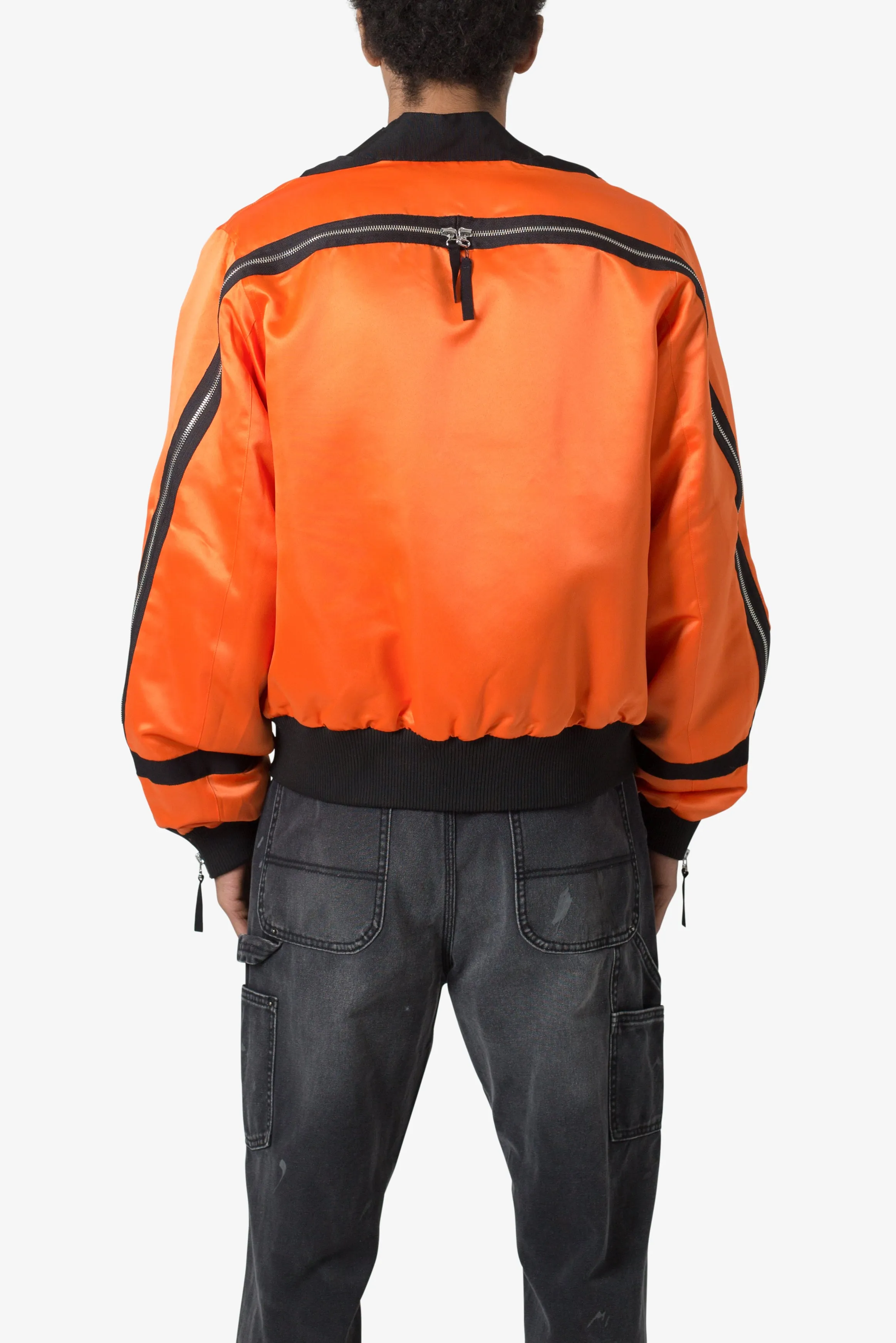 Taped Bomber Jacket - Orange/Black