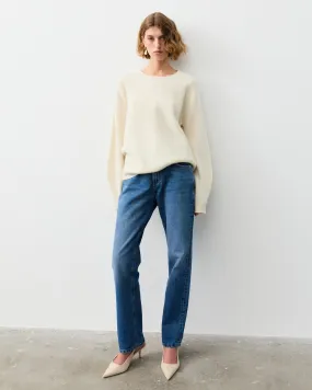 THE CHUNKY CREW SWEATER - ECO WHITE