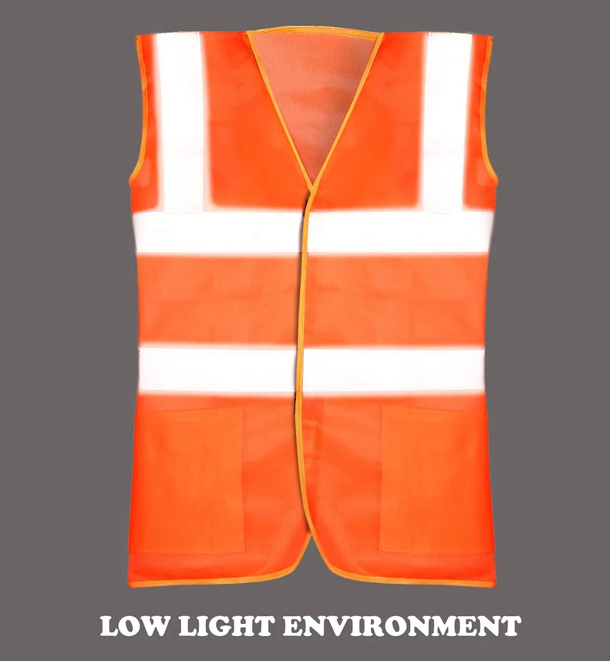 THE CLOWNFISH Pack Of 5 Hi-Vis Reflective Safety Vest Unisex Polyester Workwear Jacket Safety Coat with Reflective Tape for Traffic Sports Construction Site (XL, Orange)