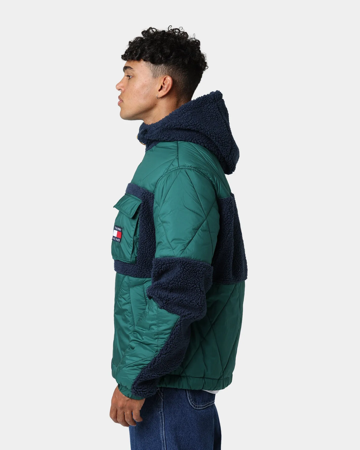 Tommy Jeans TJM Sherpa Quilt Mix Jacket Rural Green