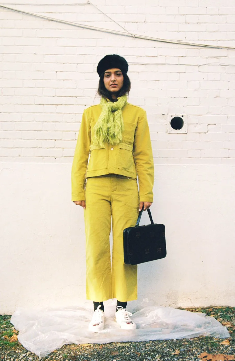 Unisex lime corduroy pants