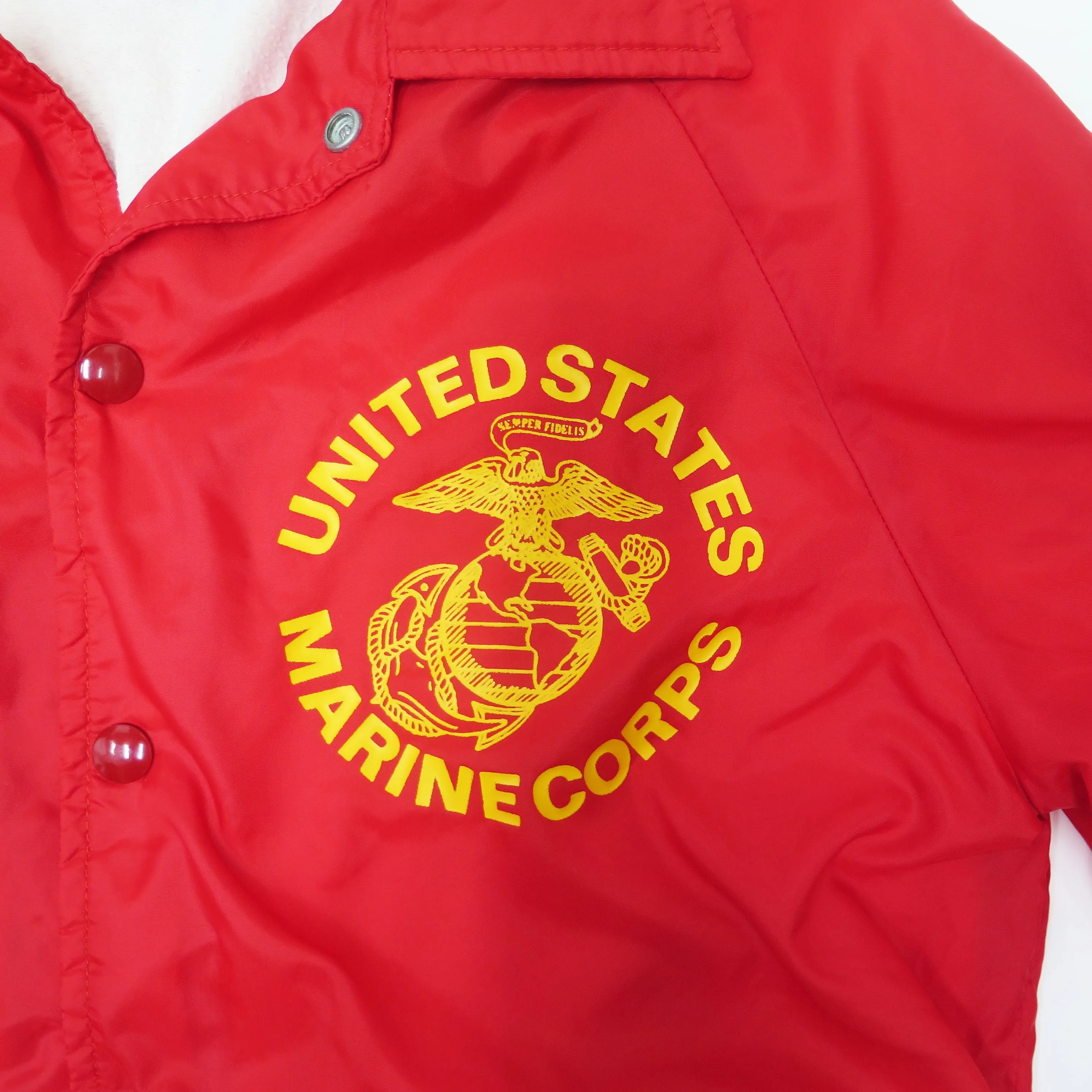 USMC US MARINE CORPS COACH JACKET CHAMPION 1980'S SIZE SMALL MADE IN USA