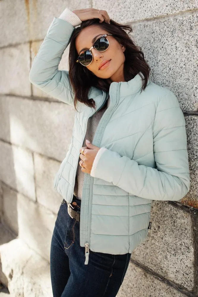 Vero Moda Danielle Puffer Jacket in Mint