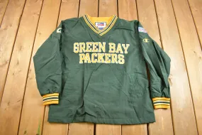 Vintage 1990s Green Bay Packers NFL Pro Line Champion Windbreaker Jacket