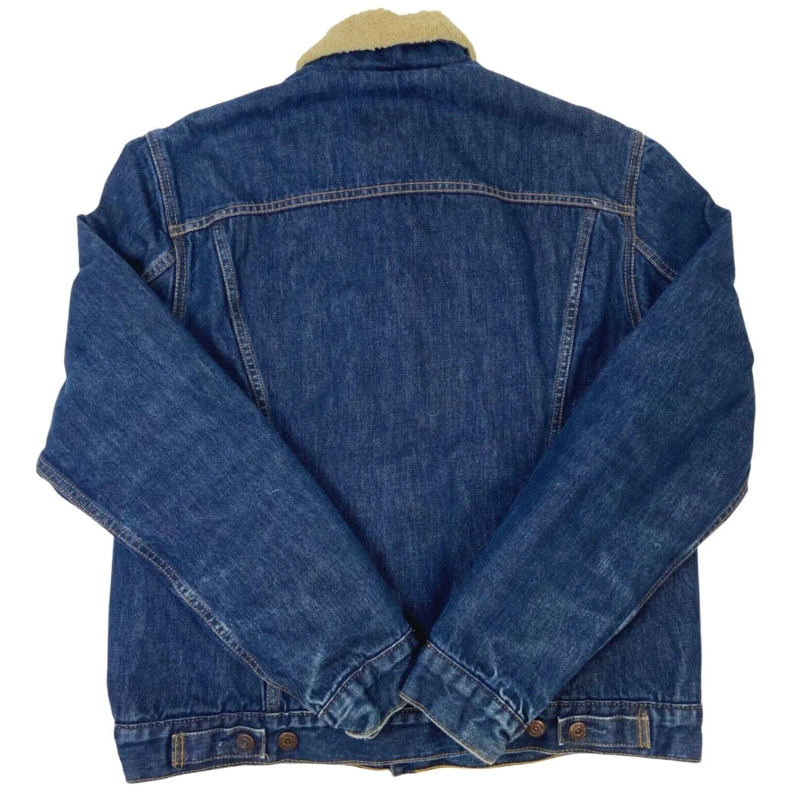 Vintage 90s 00s Blue Levi’s Sherpa Denim Trucker Jacket XL