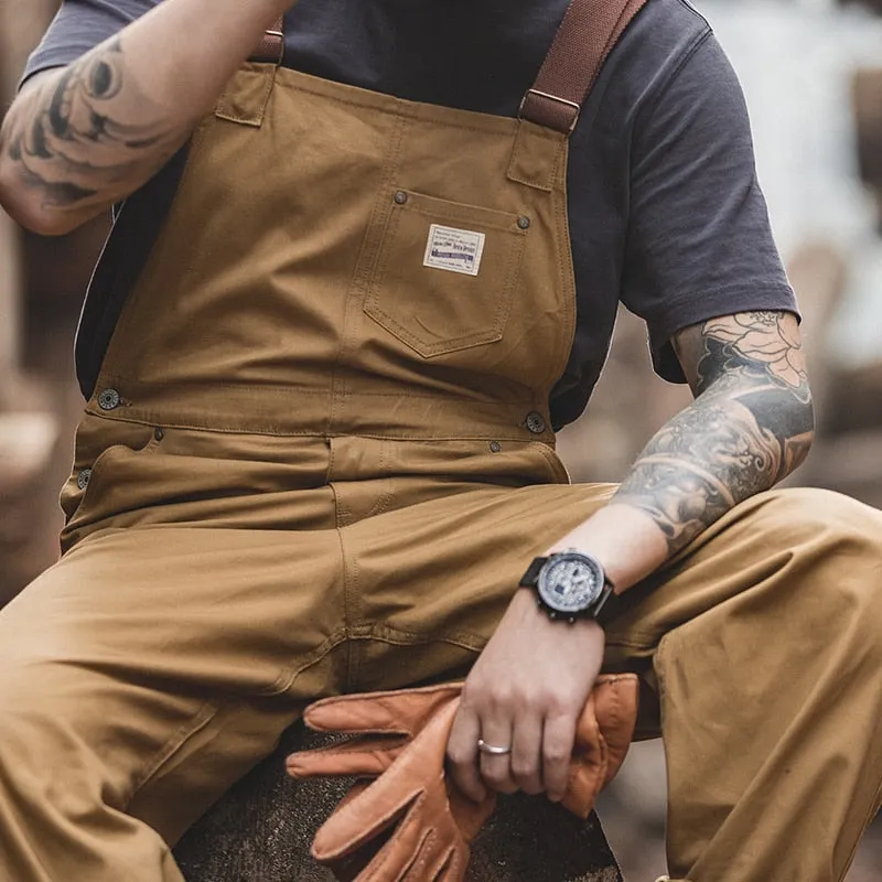 Vintage Jeans Overalls Mens Jumpsuit Cargo Work Pants Baggy Bib Contrast Stitch Denim Overalls Stitch Trousers