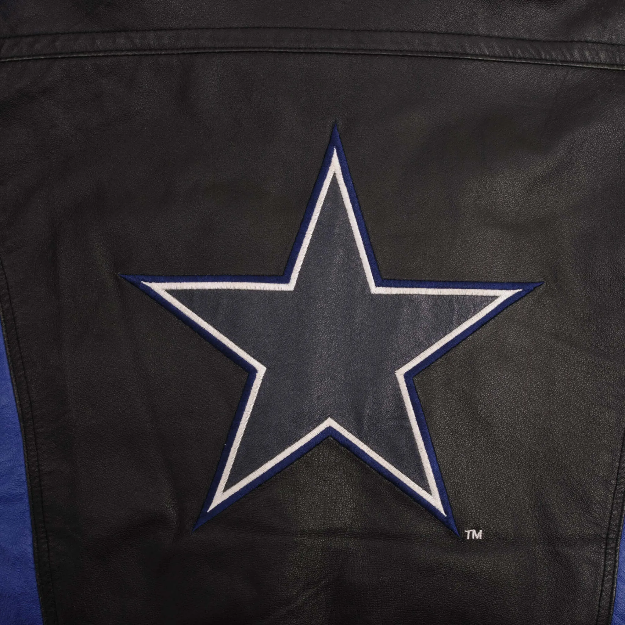 VINTAGE NFL DALLAS COWBOYS STARTER LEATHER JACKET 1990S SIZE XL