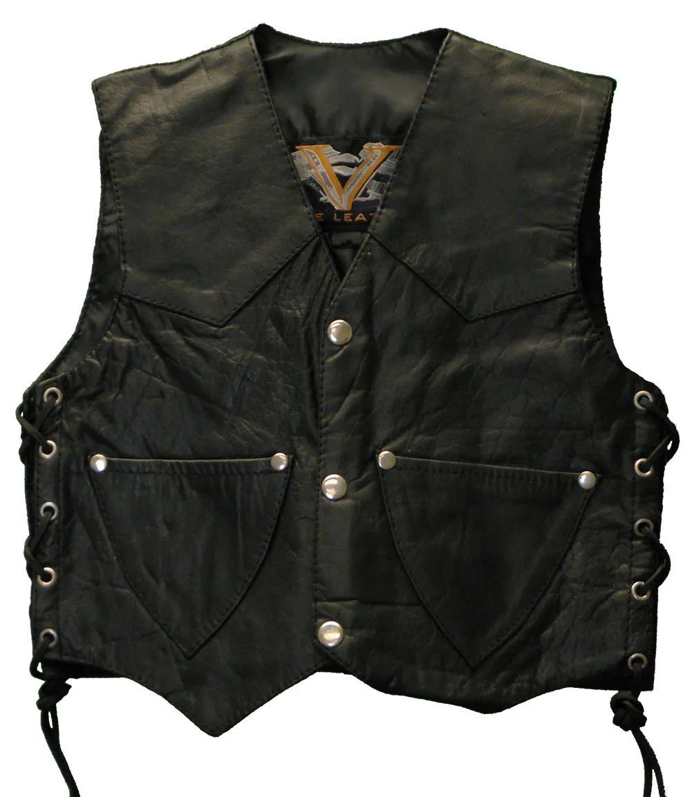 VK902 Toddler's Top Grain Lace Side Vest