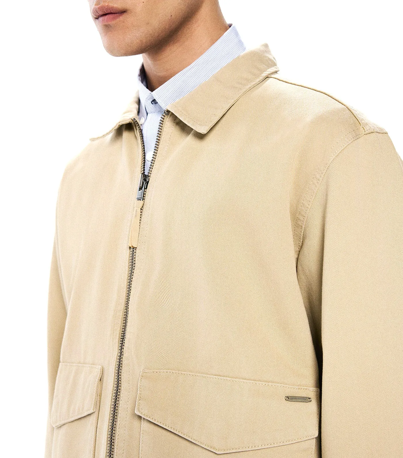 Washed Cotton Jacket Beige