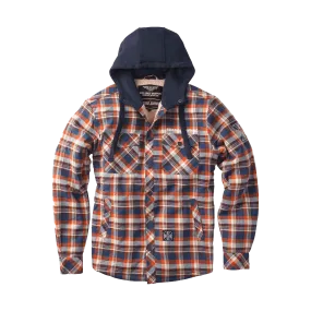 WCC SHERPA LINED FLANNEL JACKET - BROWN/ORANGE