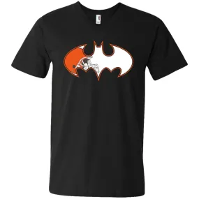 We Are The Cleveland Browns Batman Nfl Mashup Men V-Neck T-Shirt