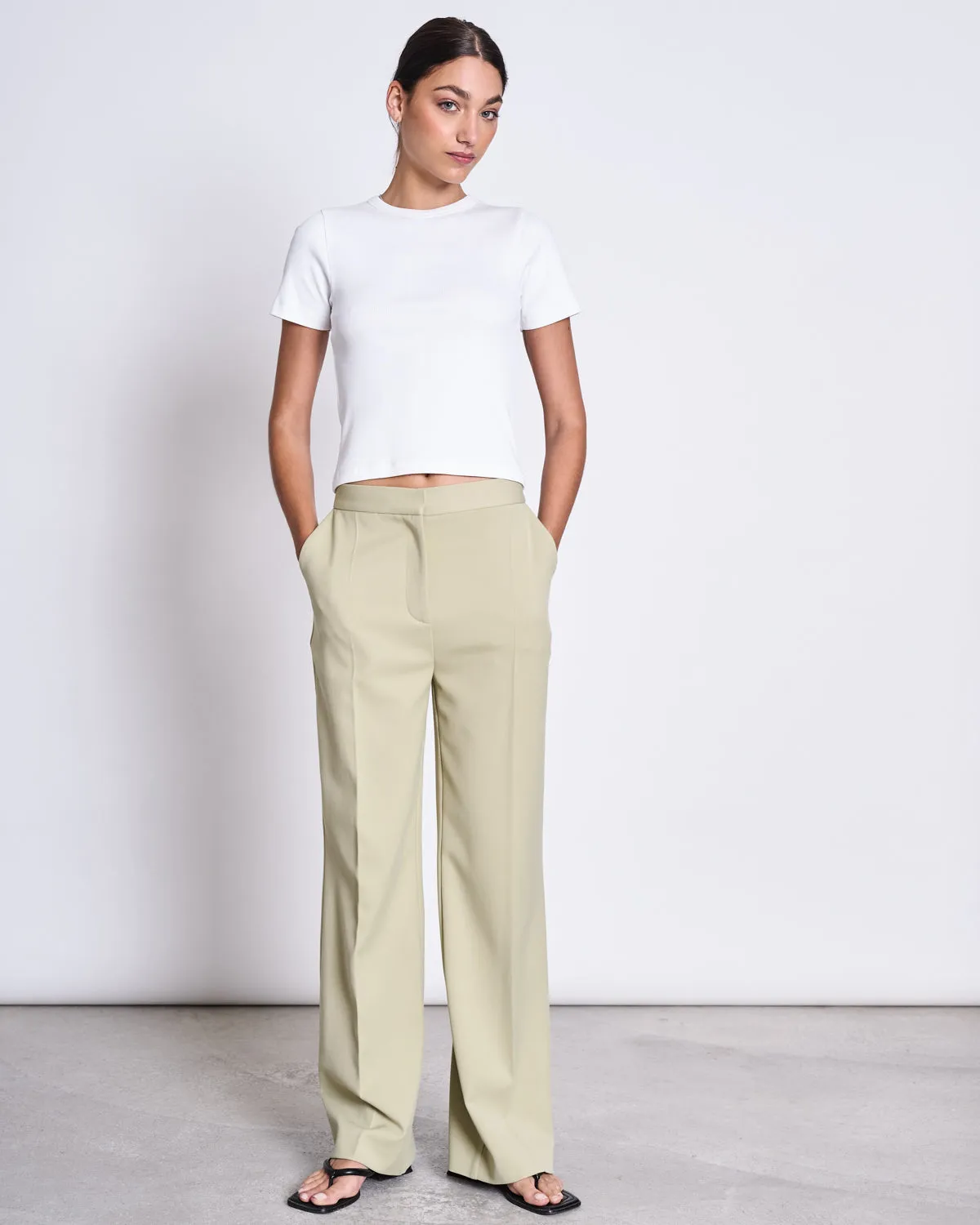 WIDE PANTS CORALIA PISTACHIO