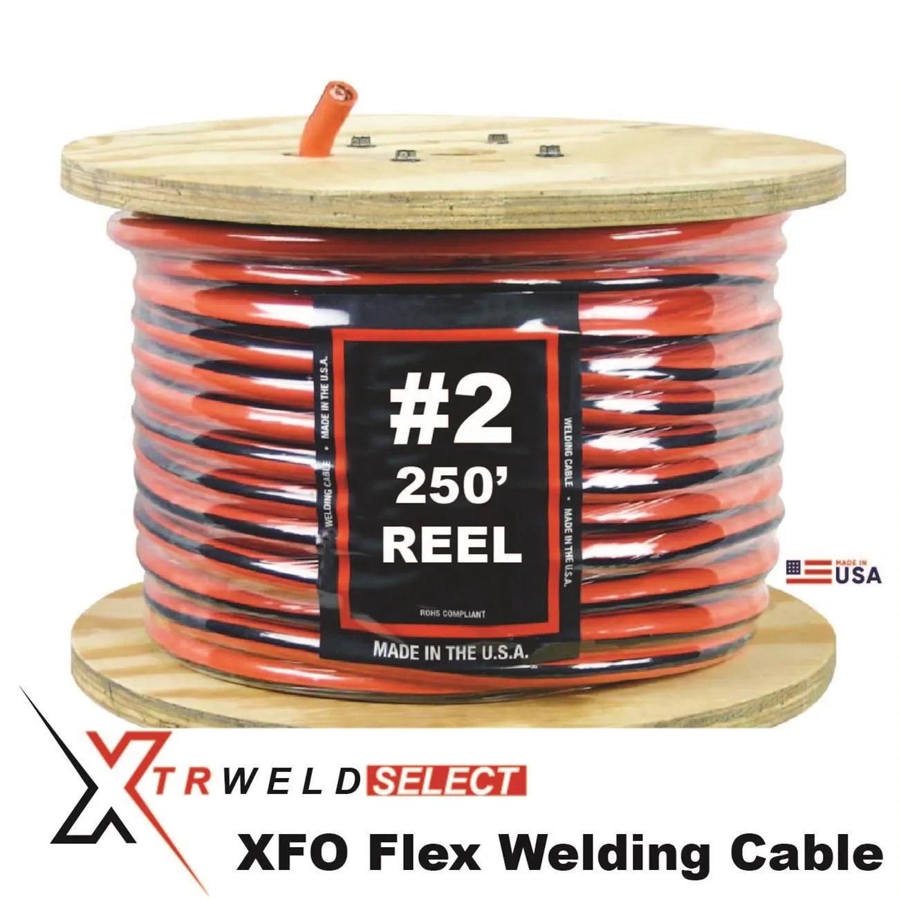 XTRweld Select WCSN2XFO-250  Welding Cable, XFO, 600V, #2 AWG, 250'