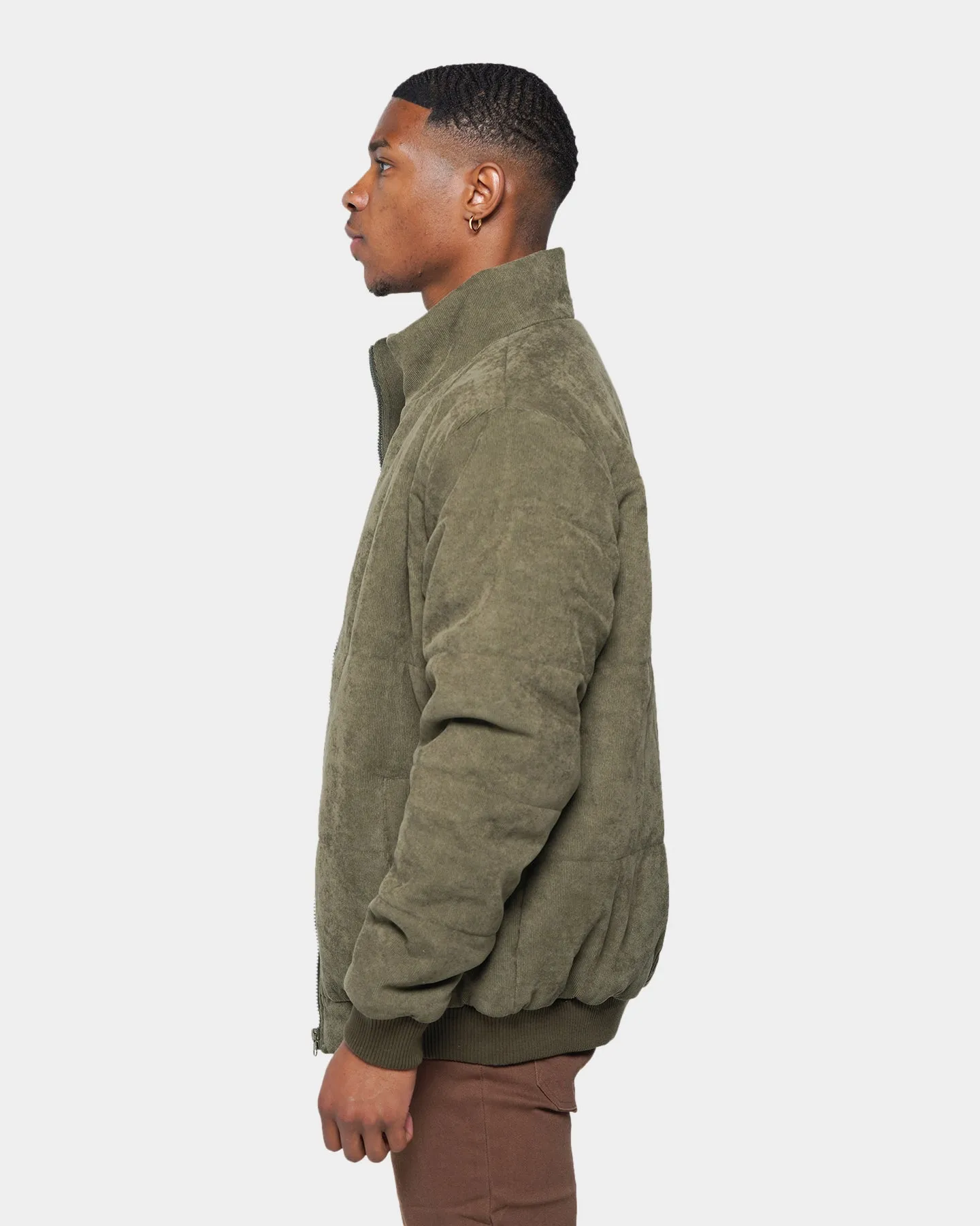 XXIII Oscar Cord Puffer Jacket Khaki