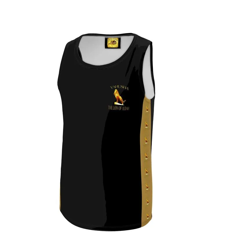 Yahusha-The Lion of Judah 01 Men's Designer Flowy Sleeveless T-shirt