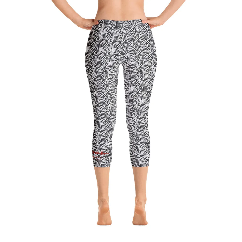 Zebra Capri Leggings